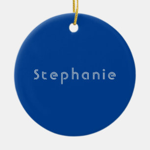 Retro Vintage Minimalistisch Modern Blau Keramik Ornament