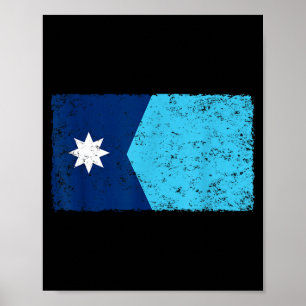 Retro Vintage Minnesota Staatsflagge Männer Frauen Poster