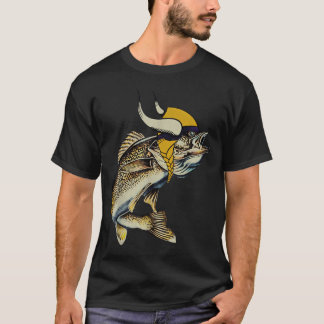 Retro Vintage Minnesota Walleye Angeln See T-Shirt