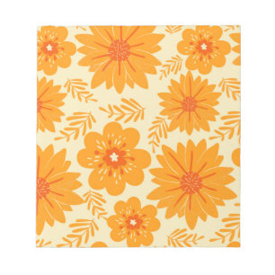 Retro Vintage Mitte des Jahrhunderts Orangefarbene Notizblock