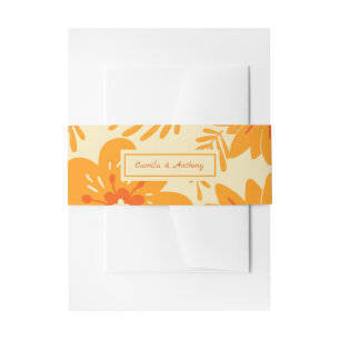 Retro Vintage Mitte Jahrhundert Orangefarbenes Blu Einladungsbanderole