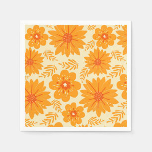 Retro Vintage Mitte Jahrhundert Orangefarbenes Blu Serviette