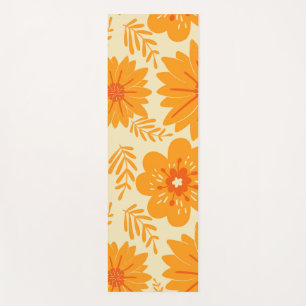 Retro Vintage Mitte Jahrhundert Orangefarbenes Blu Yogamatte