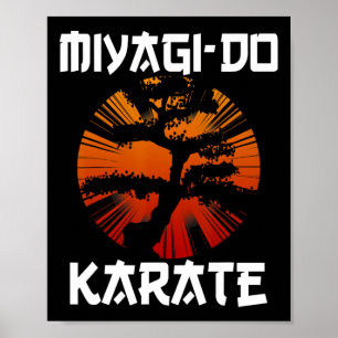 Retro Vintage Miyagi-do Karate Leben Bonsai Baum M Poster