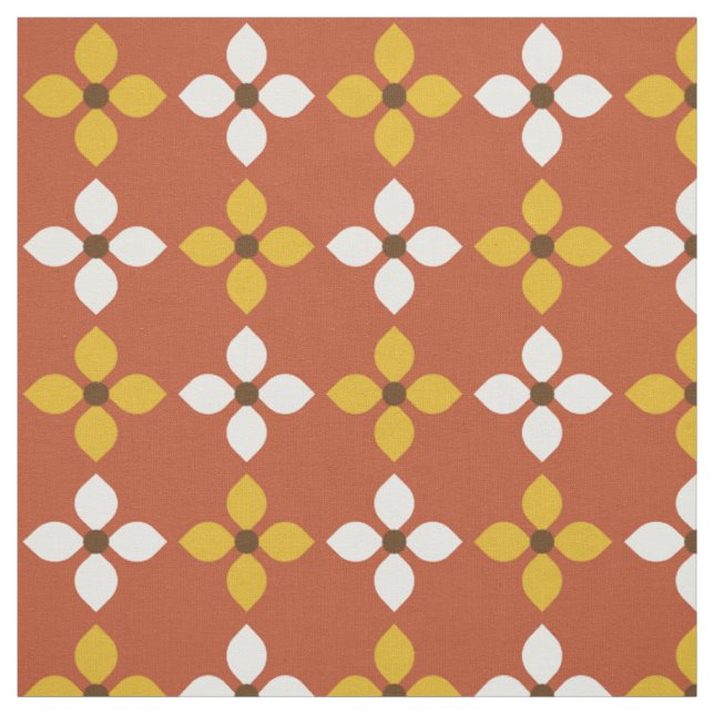 Retro-Vintage-Mod-Blumenmuster Stoff (Muster)