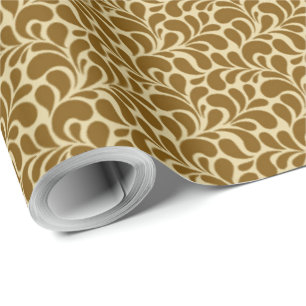 Retro Vintage Mod Hippie Abstrakt Gold aus den 196 Geschenkpapier