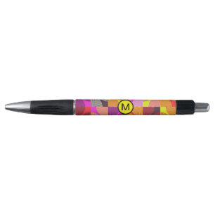 Retro Vintage monogrammierter Lehrer Bunt Kugelschreiber