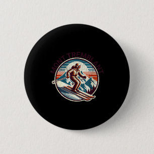 Retro Vintage Mont Tremblant Kanada Skigebiet Button