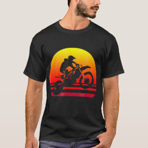 Retro Vintage Motocross-Shirt Sonnenuntergang Dirt T-Shirt