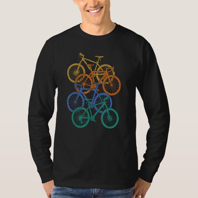 Retro Vintage Mountainbike Triathlon Downhill cycl T-Shirt (Vorderseite)