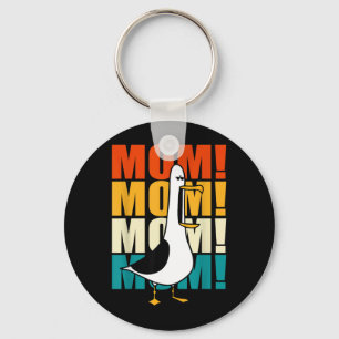 Retro Vintage Möwe Mom Leben Lustiger Vogel Liebha Schlüsselanhänger