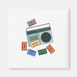 Retro-Vintage-Musik der 80er Magnet