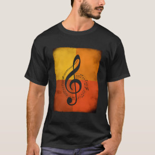 Retro Vintage Musik Lover Treble Clef Coole Musik T-Shirt