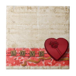 Retro Vintage Musiknote-Blatt-Kunst Fliese