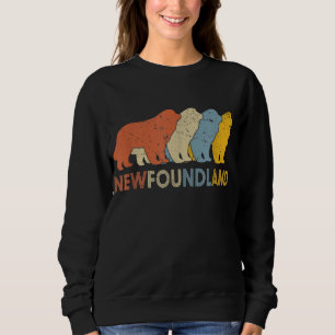 Retro Vintage Neufundländer   Lustige Neufundlände Sweatshirt