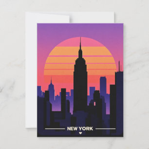 retro vintage New York Postkarte