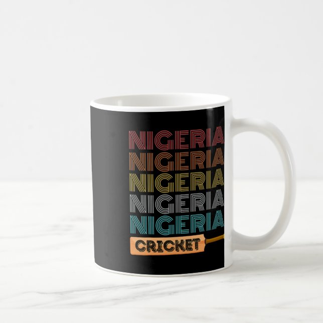 Retro Vintage Nigeria Kricket  Kaffeetasse (Rechts)