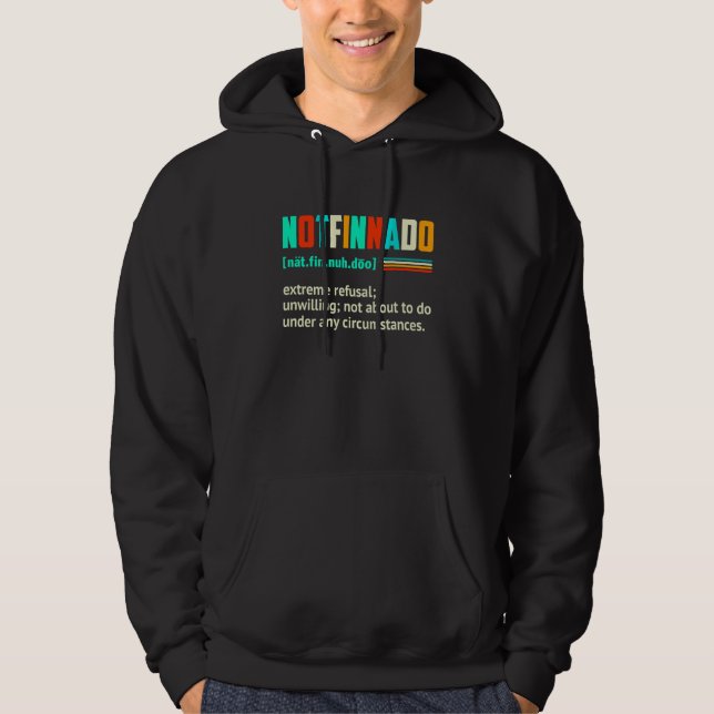 Retro Vintage Notfinnado Definition Hoodie (Vorderseite)