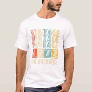 Retro Vintage Oktober 1972 49. Geburtstag Männer F T-Shirt