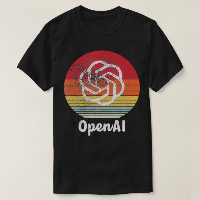 Retro Vintage OpenAI AI Research Computersoftware T-Shirt (Design vorne)