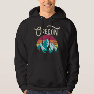 Retro Vintage Oregon OR Berge Biber Hoodie