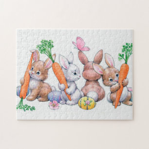 Retro Vintage Osterhase Feiertag Puzzle