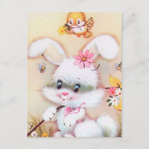 Retro-Vintage-Osterhase-Feiertagspostkarte Feiertagspostkarte