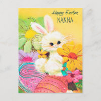 Retro Vintage Osterhase Nana-Postkarte