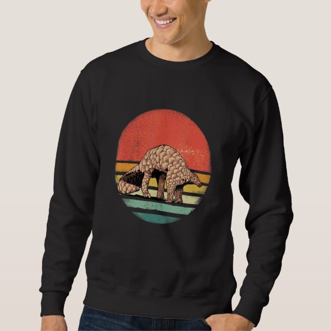 Retro Vintage Pangolin Wildlife Mammal Wild Animal Sweatshirt (Vorderseite)