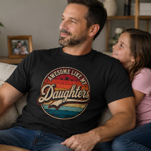 Retro Vintage Papa Toll Wie Meine Töchter T-Shirt