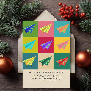 Retro Vintage Papierflugzeug Weihnachtsbaum Custom