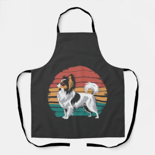 Retro Vintage Papillon Hundeliebhaber Tier Papillo Schürze