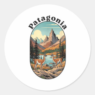 Retro Vintage Patagonien Outdoor Runder Aufkleber