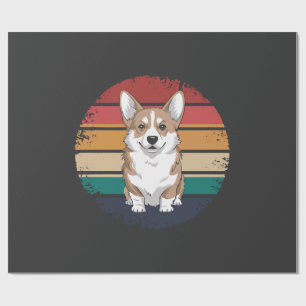 Retro Vintage Pembroke Welsh Corgi Liebhaber Hund Geschenkpapier