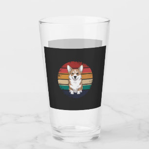 Retro Vintage Pembroke Welsh Corgi Liebhaber Hund  Glas
