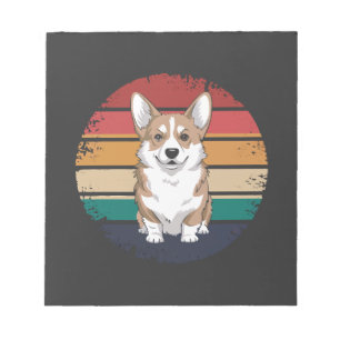 Retro Vintage Pembroke Welsh Corgi Liebhaber Hund  Notizblock