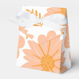 Retro Vintage Pfirsich Flaum Orange Blume Muster Geschenkschachtel