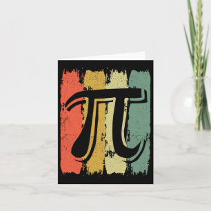 Retro Vintage Pi Mathe Geek Mathematiker Pi Tag  Karte