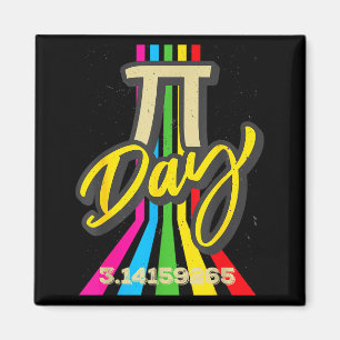 Retro Vintage Pi Tag 3.14 Lustiger Mathe-Geek Wiss Magnet