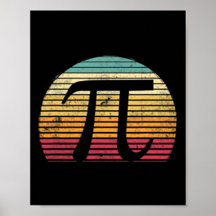 Retro Vintage Pi-Tag 3.14 Lustiger Mathe-Liebhaber Poster