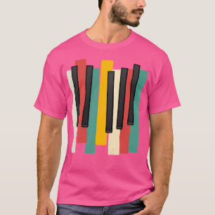 Retro-Vintage-Pianotastatur im minimalistischen Di T-Shirt