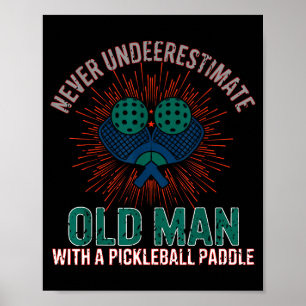 Retro Vintage Pickleball Ruhestand Dad Lustig Poster