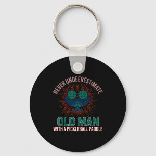 Retro Vintage Pickleball Ruhestand Papa lustig Schlüsselanhänger