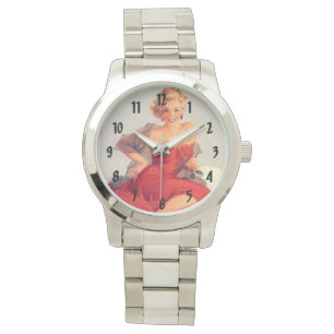Retro Vintage Pinups Armbanduhr