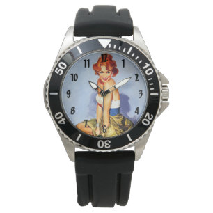 Retro Vintage Pinups Armbanduhr