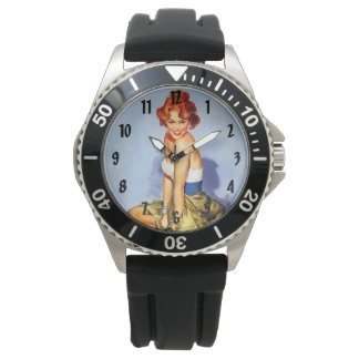 Retro Vintage Pinups Armbanduhr