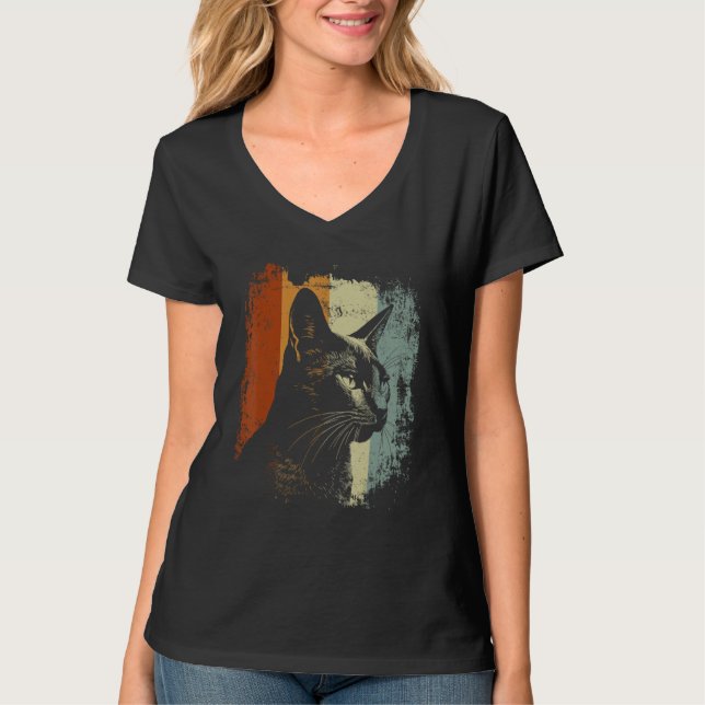 Retro Vintage Pixiebob Pixie Bob Katze T-Shirt (Vorderseite)