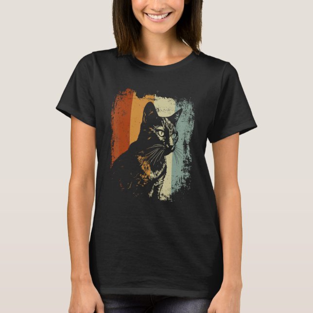 Retro Vintage Pixiebob Pixie Bob Katze T-Shirt (Vorderseite)
