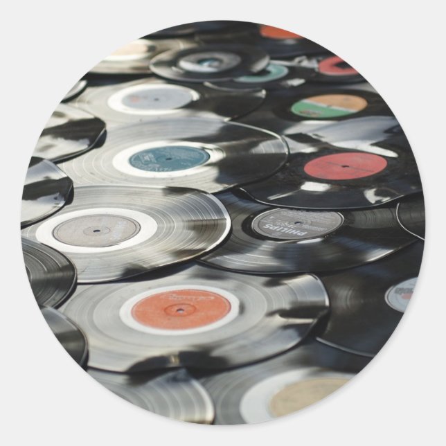 Retro Vintage Platten Alben Aufkleber (Vorderseite)