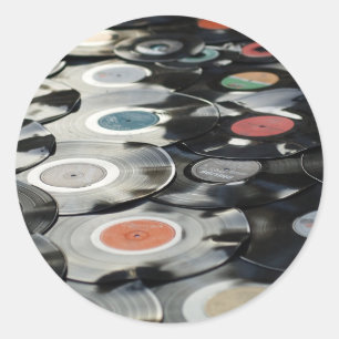 Retro Vintage Platten Alben Aufkleber